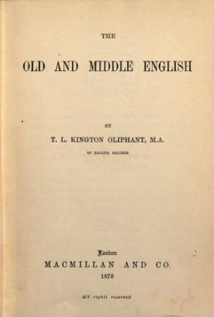 The Old and Middle English