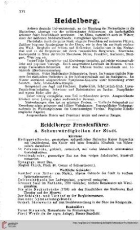 Heidelberger Fremdenführer