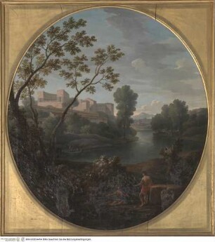 Landschaft mit römischer Villa an einem Fluss