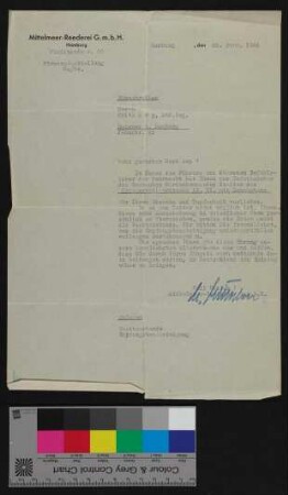 Fritz Heinrich Fernando Arp - Mittelmeer-Reederei G.m.b.H., Hamburg