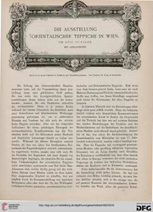 Die Ausstellung orientalischer Teppiche in Wien