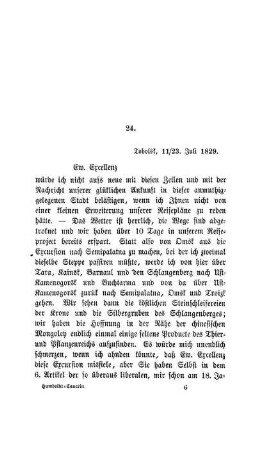 24. H. Tobolsk, 11/23. July 1829