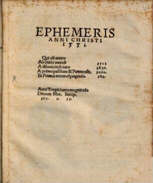 Ephemerides duorum annorum 50 et 51