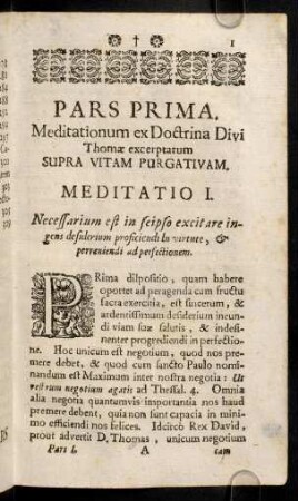 1-60, Pars Prima. Super Viam Purgativam.