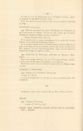 III. Archipiélago malayo: Java, Sumatra, Borneo, Timor, Molucas y Célebes