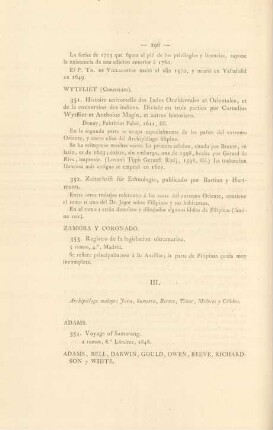 III. Archipiélago malayo: Java, Sumatra, Borneo, Timor, Molucas y Célebes