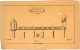 Billing, Hermann; Baden-Baden, Kapuzinerstr. 2; Hofgebäude für Madame Marie Dupressoir - Stützmauer (Ansicht)