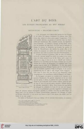 12: L' art du bois : les écoles franҫaises au XVIe siècle, [4]; Bourgogne, Franche-Comté