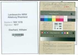 Entnazifizierung Wilhelm Eberhard , geb. 28.02.1899 (Desinfektor)