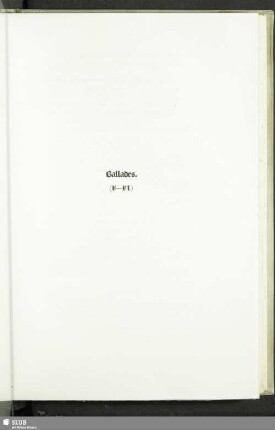 Ballades. (X-XL)