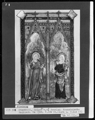 Breviar — Bildseite mit zwei Heiligen, Folio 20verso