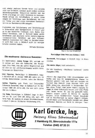 Die wachsame "Schwarze Susanne"
