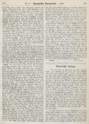 102-104 Literarische Notizen