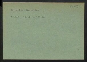 Hornecker, Marcellus
