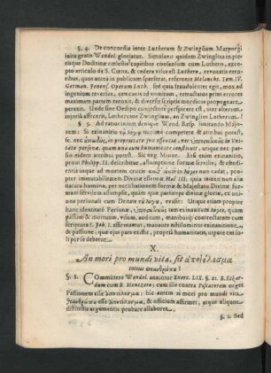 X. An mori pro mundi vita, sit ... totius ... ?