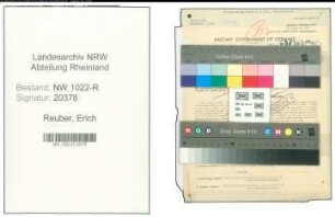 Entnazifizierung Erich Reuber , geb. 02.08.1904 (Arbeiter)