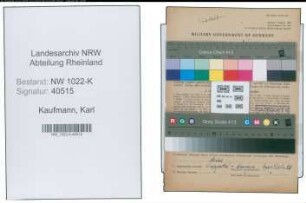 Entnazifizierung Karl Kaufmann , geb. 05.10.1905 (Polsterer)