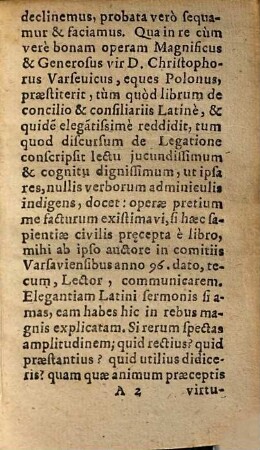 Christophori Varsevicii, Equitis Poloni ... De concilio et consiliariis principiis liber