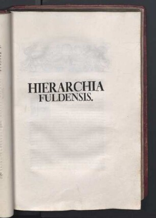 Hierarchia Fuldensis.