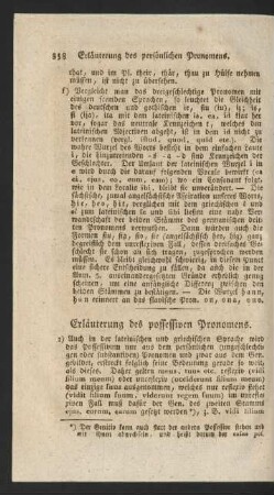 Erläuterung des possessiven Pronomens.