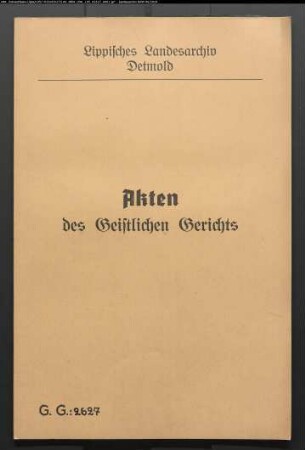 Gebrüder Becker zu Oerlinghausen (Gastwirt Becker vulgo Nagel) gegen Küster A. Voß zu Schötmar, wegen einer Geldforderung