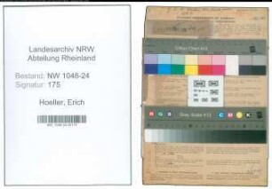 Entnazifizierung Erich Hoeller , geb. 21.10.1902 (Ingenieur)