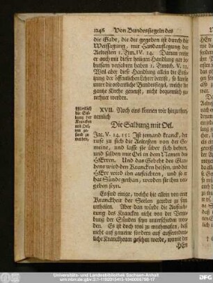 Die Salbung mit Oel.