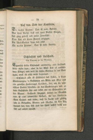 Auf den Tod der Kayserin.