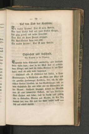 Auf den Tod der Kayserin.