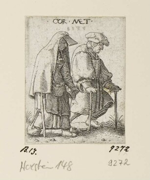 Tanzendes Paar auf Krücken, Blatt 11 der Folge "Tanzende Bettler"