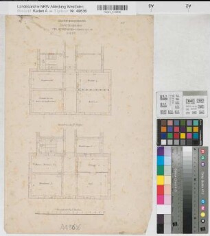 Soest, Amtsgericht und Gefängnis, Erweiterungsbau, 1. Obergeschoss, 2. Obergeschoss, Grundriss, Revisionszeichnung