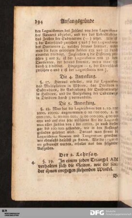 Anfangsgründe der Trigonometrie.