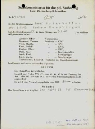 Mutscheller, Josef