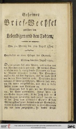 [Nro. 32 - 35] (August 1792)