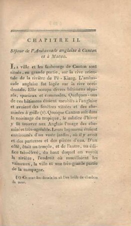 Chapitre II. Séjour de l'ambassade anglaise à Canton et à Macao
