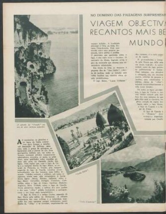 Viagem objectiva pelos recantos mais bellos do mundo - No domínio das Paizagens Surprehendentes