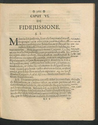 Caput VI. De Fideiussione.