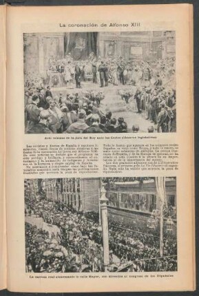 La coronación de Alfonso XIII