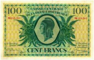 Geldschein, 100 Francs (FRF), 1944?