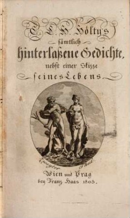 L. H. Hölty's sämmtlich hinterlassene Gedichte, 2 (1803)