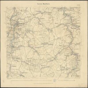 Äquidistantenkarte 62 : Section Waldheim, 1889 : Section Waldheim. - 1:25000. - Leipzig: Giesecke & Devrient, 1889. - 1 Kt.