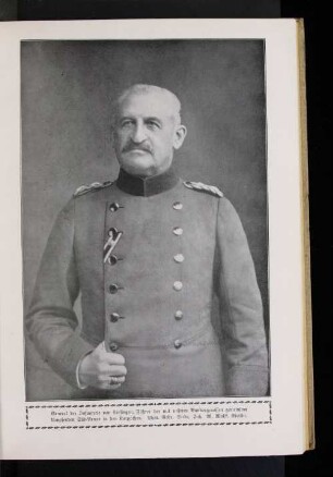General der Infanterie von Linsingen, Führer der mit unseren Bundesgenossen gemeinsam kämpfenden Süd=Armee in den Karpathen.
