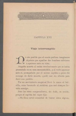 Capítulo XVII - Viaje interrumpido