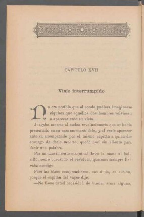 Capítulo XVII - Viaje interrumpido