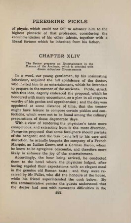 Chapter XLIV. The doctor prepares an entertainment in the manner of the ancients, which is attended ...