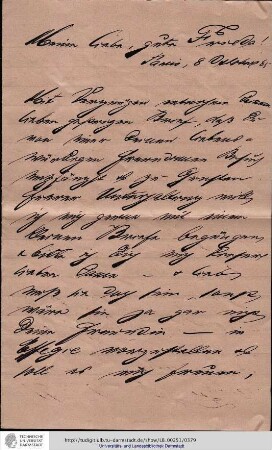 Brief vom 08.10.1885