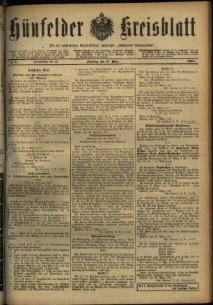 Ausgabe vom Dienstag, den 27. März 1917.