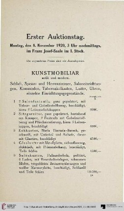 Erster Auktionstag