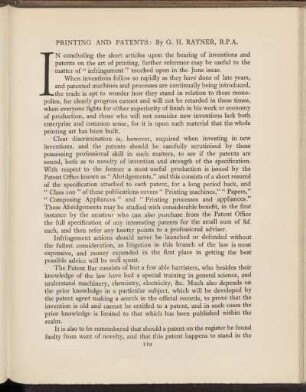 Printing and patents