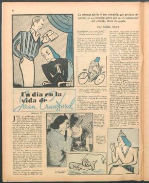 Un día en la vida de Joan Crawford : La famosa actriz es tan retraída, que prefiere almorzar en su camarín antes que en el restaurante del estudio, lleno de gente
